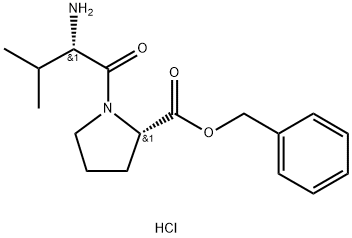 L-Proline, L-valyl-, phenylmethyl ester, hydrochloride (1:1) Structure