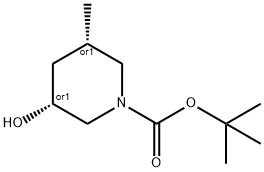 rac-tert-butyl (3R,5S)-3-hydroxy-5-methylpiperidine-1-carboxylate Structure