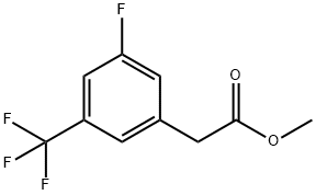 Benzeneacetic acid, 3-fluoro-5-(trifluoromethyl)-, methyl ester 구조식 이미지