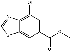 6-Benzothiazolecarboxylic acid, 4-hydroxy-, methyl ester 구조식 이미지