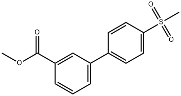 [1,1'-Biphenyl]-3-carboxylic acid, 4'-(methylsulfonyl)-, methyl ester Structure