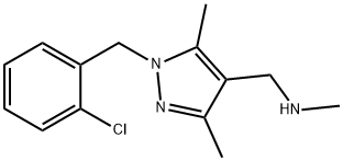 1H-Pyrazole-4-methanamine, 1-[(2-chlorophenyl)methyl]-N,3,5-trimethyl- Structure