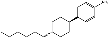 Benzenamine, 4-(trans-4-hexylcyclohexyl)- Structure