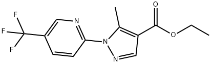 1H-Pyrazole-4-carboxylic acid, 5-methyl-1-[5-(trifluoromethyl)-2-pyridinyl]-, ethyl ester Structure