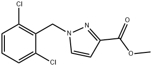 methyl 1-(2,6-dichlorobenzyl)-1H-pyrazole-3-carboxylate 구조식 이미지