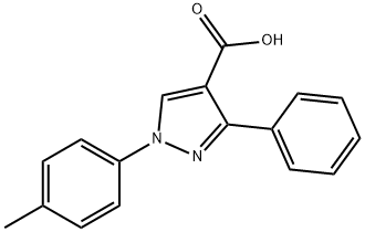 1H-Pyrazole-4-carboxylic acid, 1-(4-methylphenyl)-3-phenyl- Structure