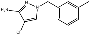 1H-Pyrazol-3-amine, 4-chloro-1-[(3-methylphenyl)methyl]- Structure