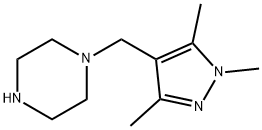 1-[(1,3,5-trimethyl-1H-pyrazol-4-yl)methyl]piperazine(SALTDATA: FREE) Structure