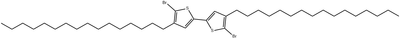 2,2'-Bithiophene, 5,5'-dibromo-4,4'-dihexadecyl- Structure