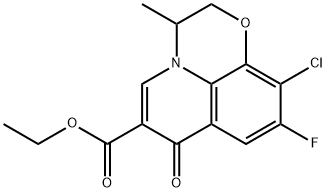 7H-Pyrido[1,2,3-de]-1,4-benzoxazine-6-carboxylic acid, 10-chloro-9-fluoro-2,3-dihydro-3-methyl-7-oxo-, ethyl ester Structure