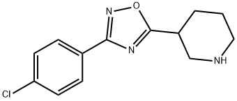 Piperidine, 3-[3-(4-chlorophenyl)-1,2,4-oxadiazol-5-yl]- Structure