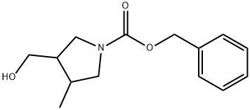 Benzyl 3-(hydroxymethyl)-4-methylpyrrolidine-1-carboxylate 구조식 이미지