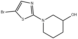 5-Bromo-2-(piperidin-3-ol)thiazole Structure