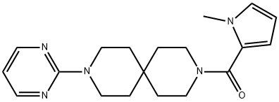 Methanone, (1-methyl-1H-pyrrol-2-yl)[9-(2-pyrimidinyl)-3,9-diazaspiro[5.5]undec-3-yl]- Structure