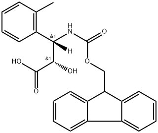N-(9H-Fluoren-9-yl)MethOxy]Carbonyl (2S,3S)-3-Amino-2-hydroxy-3-o-tolylpropionic acid 구조식 이미지