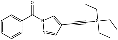 Methanone, phenyl[4-[2-(triethylsilyl)ethynyl]-1H-pyrazol-1-yl]- Structure