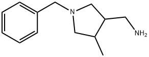 3-Pyrrolidinemethanamine, 4-methyl-1-(phenylmethyl)- 구조식 이미지