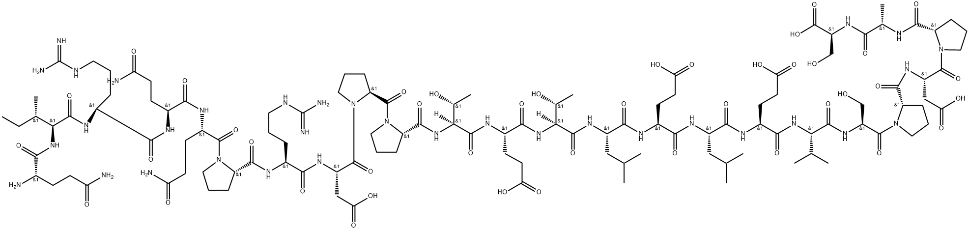 NH2-QIRQQPRDPPTETLELEVSPDPAS-OH trifluoroacetate salt Structure