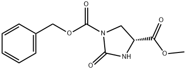 1,4-Imidazolidinedicarboxylic acid, 2-oxo-, 4-methyl 1-(phenylmethyl) ester, (4R)- Structure