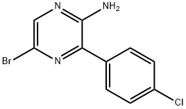 2-Pyrazinamine, 5-bromo-3-(4-chlorophenyl)- Structure