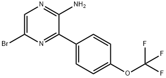 2-Pyrazinamine, 5-bromo-3-[4-(trifluoromethoxy)phenyl]- Structure