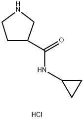 N-Cyclopropyl-3-pyrrolidinecarboxamide HCl Structure