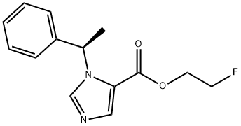 1H-Imidazole-5-carboxylic acid, 1-[(1R)-1-phenylethyl]-, 2-fluoroethyl ester Structure