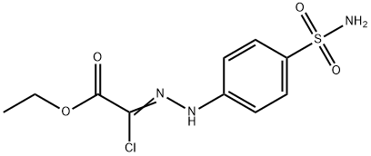 Acetic acid, 2-[2-[4-(aminosulfonyl)phenyl]hydrazinylidene]-2-chloro-, ethyl ester Structure