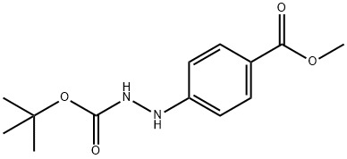 Hydrazinecarboxylic acid, 2-[4-(methoxycarbonyl)phenyl]-, 1,1-dimethylethyl ester Structure