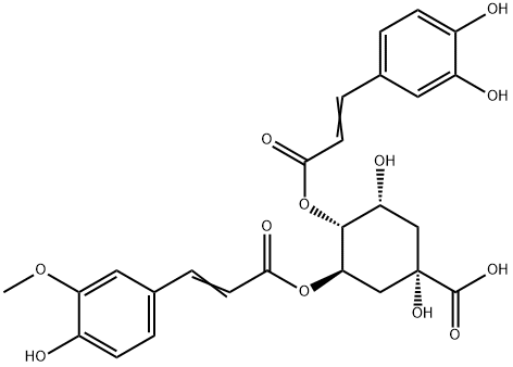 3-Feruloyl-4-caffeoylquinic acid Structure