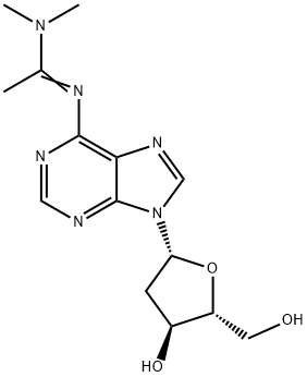 Adenosine, 2'-deoxy-N-[1-(dimethylamino)ethylidene]- (9CI) Structure