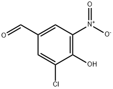 Benzaldehyde, 3-chloro-4-hydroxy-5-nitro- Structure