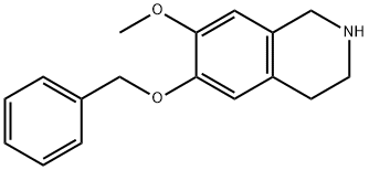 Isoquinoline, 1,2,3,4-tetrahydro-7-methoxy-6-(phenylmethoxy)- Structure