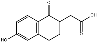 2-(6-Hydroxy-1-oxo-1,2,3,4-tetrahydronaphthalen-2-yl)acetic acid Structure