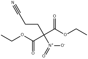 Propanedioic acid, 2-(2-cyanoethyl)-2-nitro-, 1,3-diethyl ester Structure