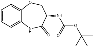 (S)-3-(tert-butoxycarbonylamino)-2,3-dihydro-1,5(5H)-benzoxazepin-4-one 구조식 이미지