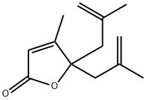 2(5H)-Furanone, 4-methyl-5,5-bis(2-methyl-2-propen-1-yl)- 구조식 이미지