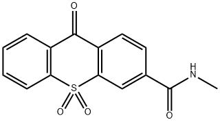 9H-Thioxanthene-3-carboxamide, N-methyl-9-oxo-, 10,10-dioxide Structure