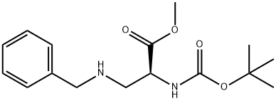 Alanine, N-[(1,1-dimethylethoxy)carbonyl]-3-[(phenylmethyl)amino]-, methyl ester 구조식 이미지