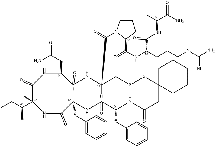 (d(CH)1,D-Phe2,Ile,Ala-NH)-Vasopressin Structure