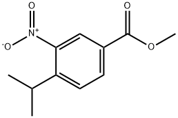 Benzoic acid, 4-(1-methylethyl)-3-nitro-, methyl ester Structure