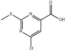 4-Pyrimidinecarboxylic acid, 6-chloro-2-(methylthio)- 구조식 이미지