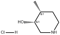 (3R,4R)-4-Methylpiperidin-3-ol hydrochloride Structure