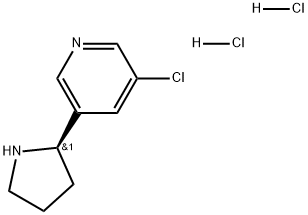 (R)-3-Chloro-5-pyrrolidin-2-yl-pyridine dihydrochloride Structure