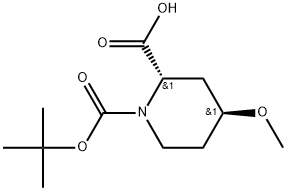 trans-4-Methoxy-piperidine-1,2-dicarboxylic acid 1-tert-butyl ester Structure