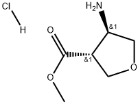 trans-4-Amino-tetrahydro-furan-3-carboxylic acid methyl ester hydrochloride Structure