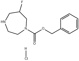 6-Fluoro-[1,4]diazepane-1-carboxylic acid benzyl ester hydrochloride Structure