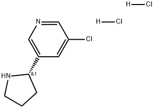 (S)-3-Chloro-5-pyrrolidin-2-yl-pyridine dihydrochloride Structure