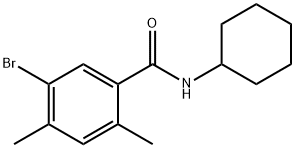 5-Bromo-N-cyclohexyl-2,4-dimethylbenzamide Structure