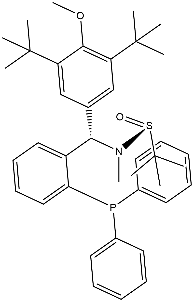 [S(R)]-N-[(S)-[3,5-Bis(1,1-dimethylethyl)-4-methoxyphenyl][2-(diphenylphosphino)phenyl]methyl]-N,2-dimethyl-2-propanesulfinamide Structure